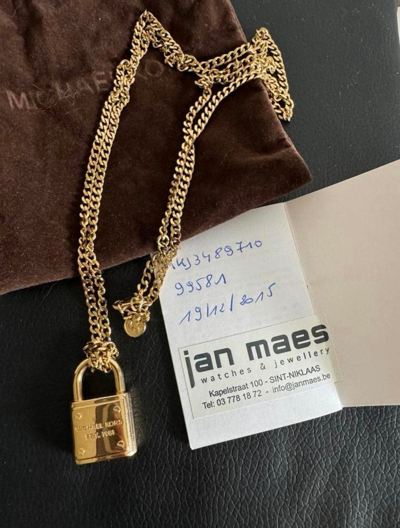 Michael kors ketting, Ophalen of Verzenden, Zo goed als nieuw, Goud, Overige materialen