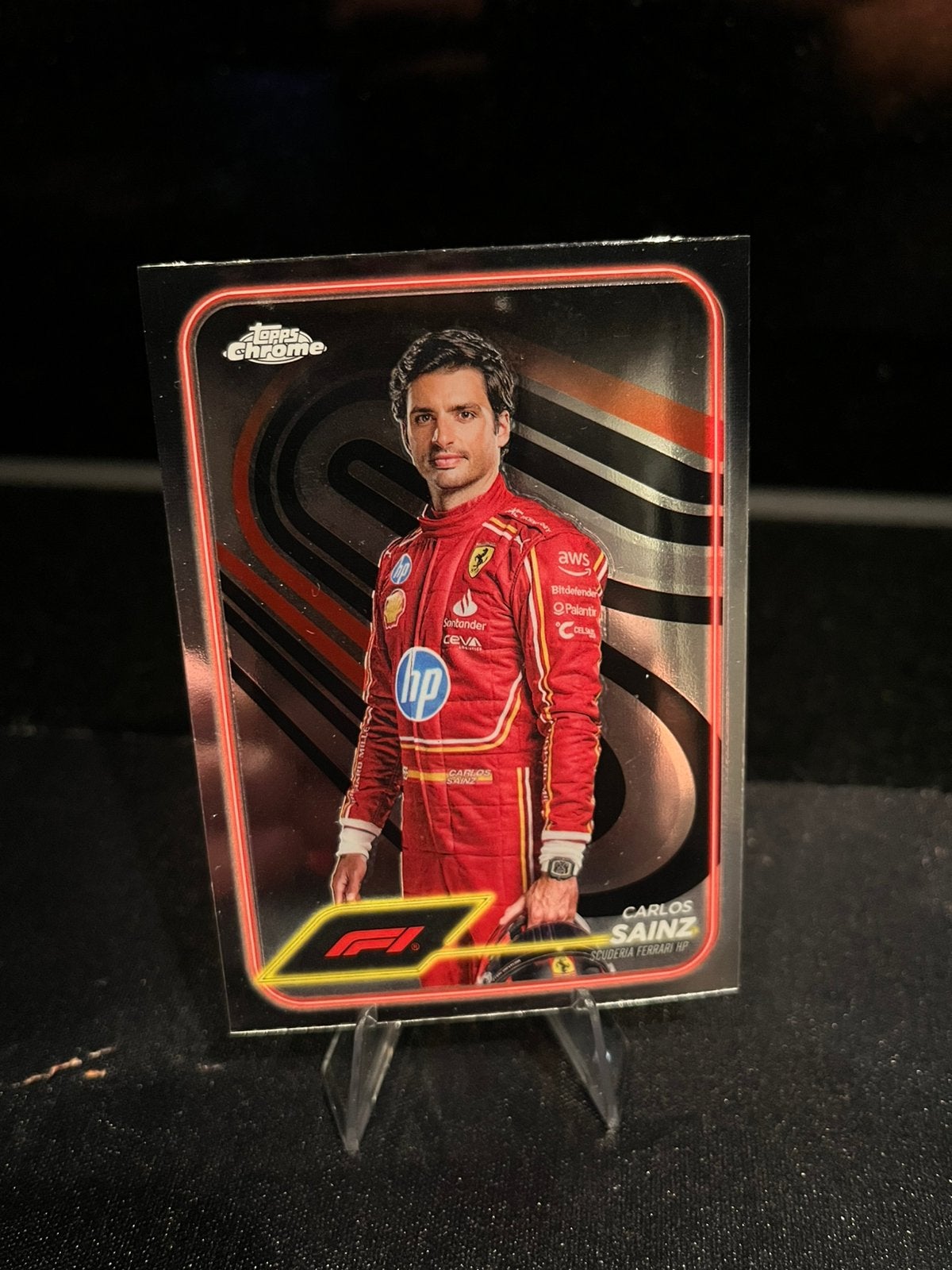 Topps Chrome F1 Carlos Sainz – Ferrari, Hobby en Vrije tijd, Ophalen of Verzenden, Zo goed als nieuw, Plaatje