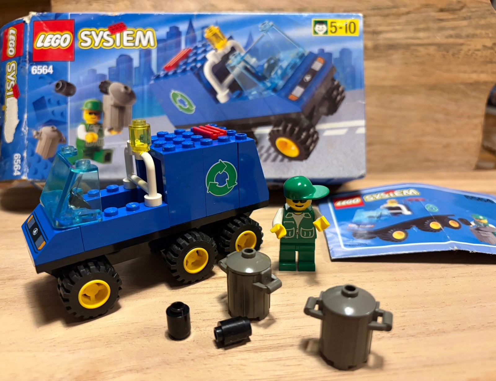 Lego System 6564 recycle truck: compleet doos en instructie, Overige thema's, Verzenden, Lego, Inclusief accessoires