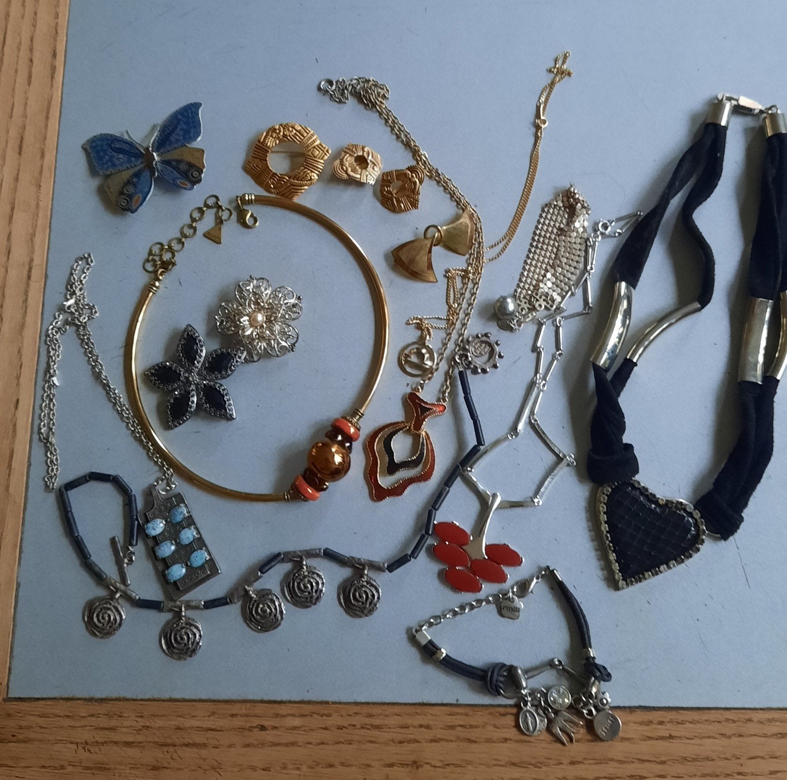 15 stuks vintage costume jewelry, Ophalen of Verzenden, Overige materialen