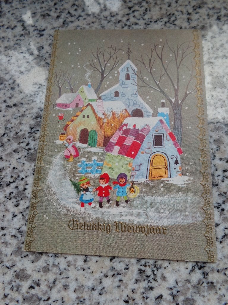 Nieuwjaarskaart uit 1958, Ophalen of Verzenden, 1940 tot 1960, Noord-Brabant