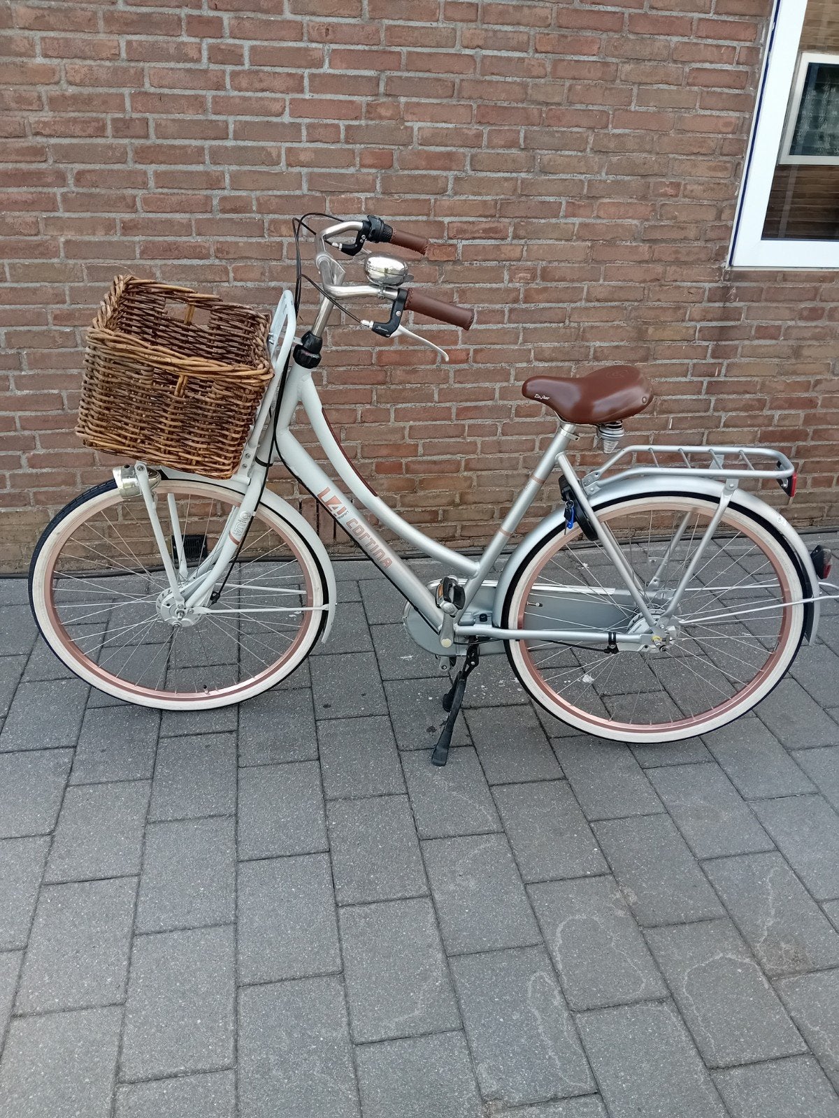 Damesfiets met mand, (Extra) lage instap, Velgrem, Zo goed als nieuw, 50 tot 53 cm