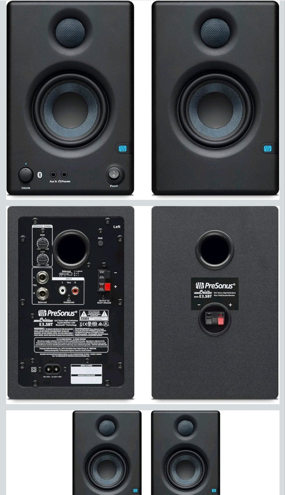 PreSonus Eris E3.5 BT, 3,5" actieve media- en referentieluid, Ophalen of Verzenden, Zo goed als nieuw, Presonus