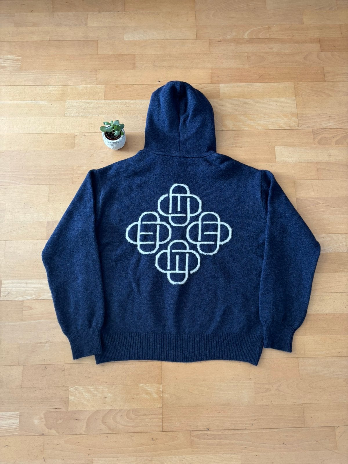 Equalite Hoodie Backprint Marineblauw M, Kleding | Heren, Ophalen of Verzenden, Zo goed als nieuw, Blauw