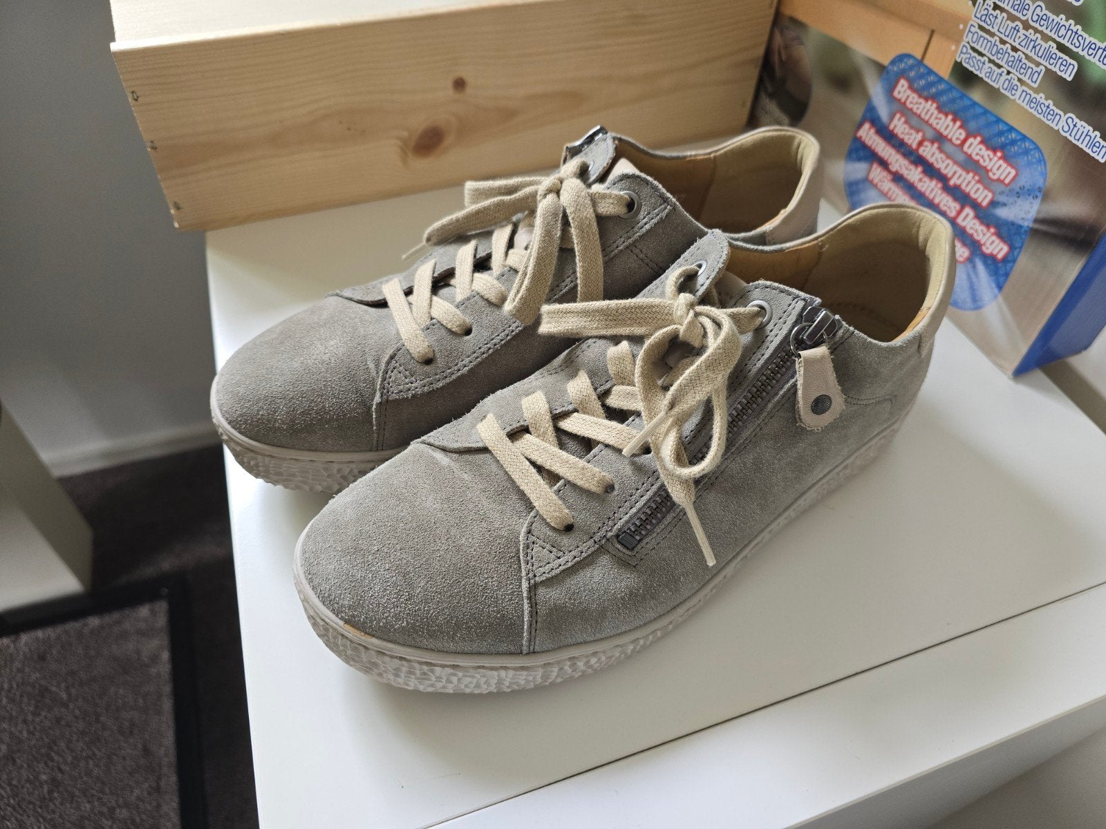 Hartjes suède schoenen grijs/groen maat 40, Ophalen of Verzenden, Sneakers of Gympen, Hartjes, Grijs
