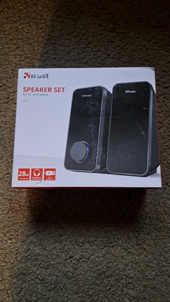 Trust Speaker Set Arys 2.0 voor PC en laptop - Nieuw in doos, Computers en Software, Pc speakers, Ophalen of Verzenden, Nieuw