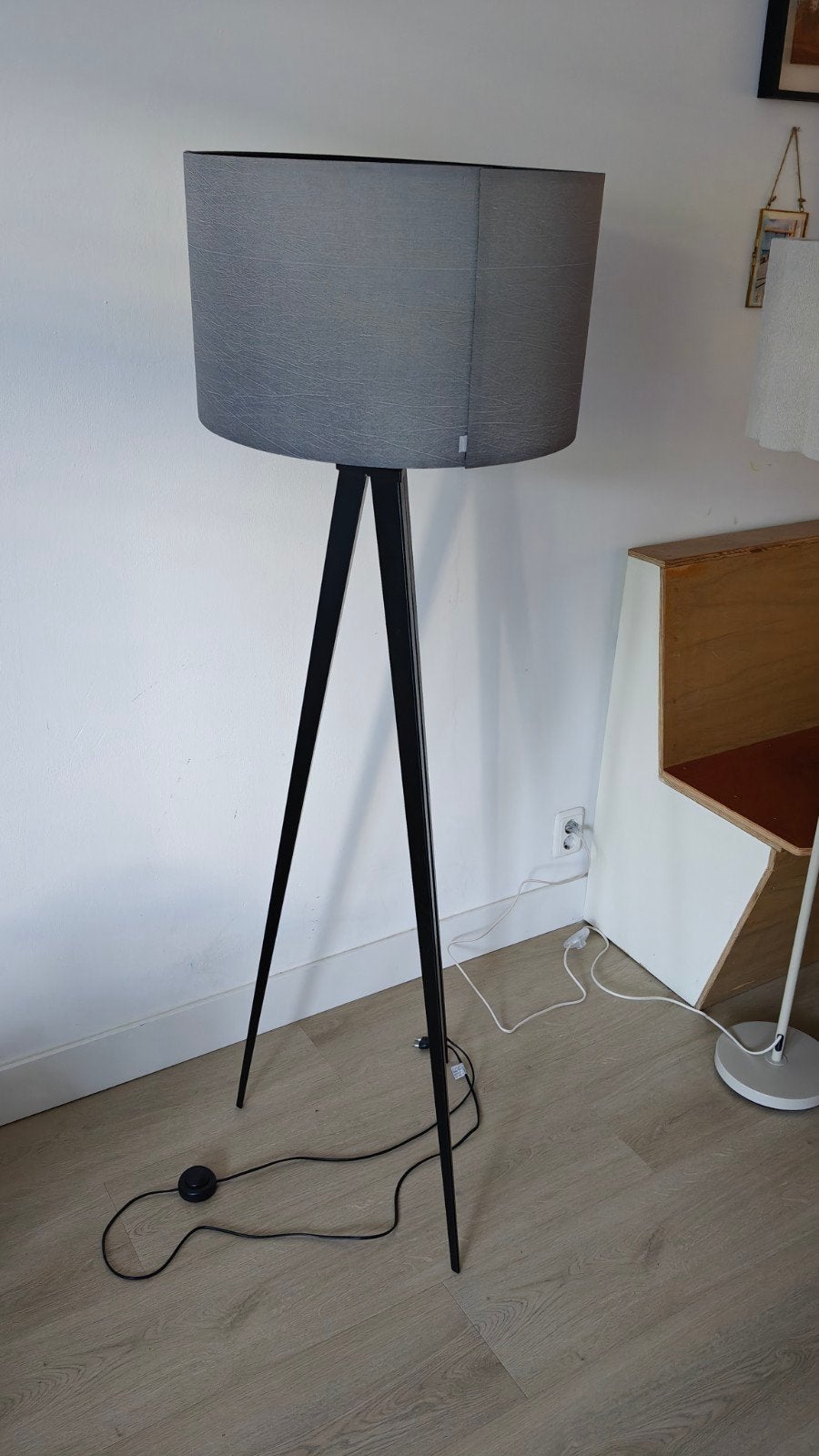 Zuiver vloerlamp met stoffen kap - Goed werkend, Ophalen, Gebruikt, Modern, Scandinavisch, E27 (groot)