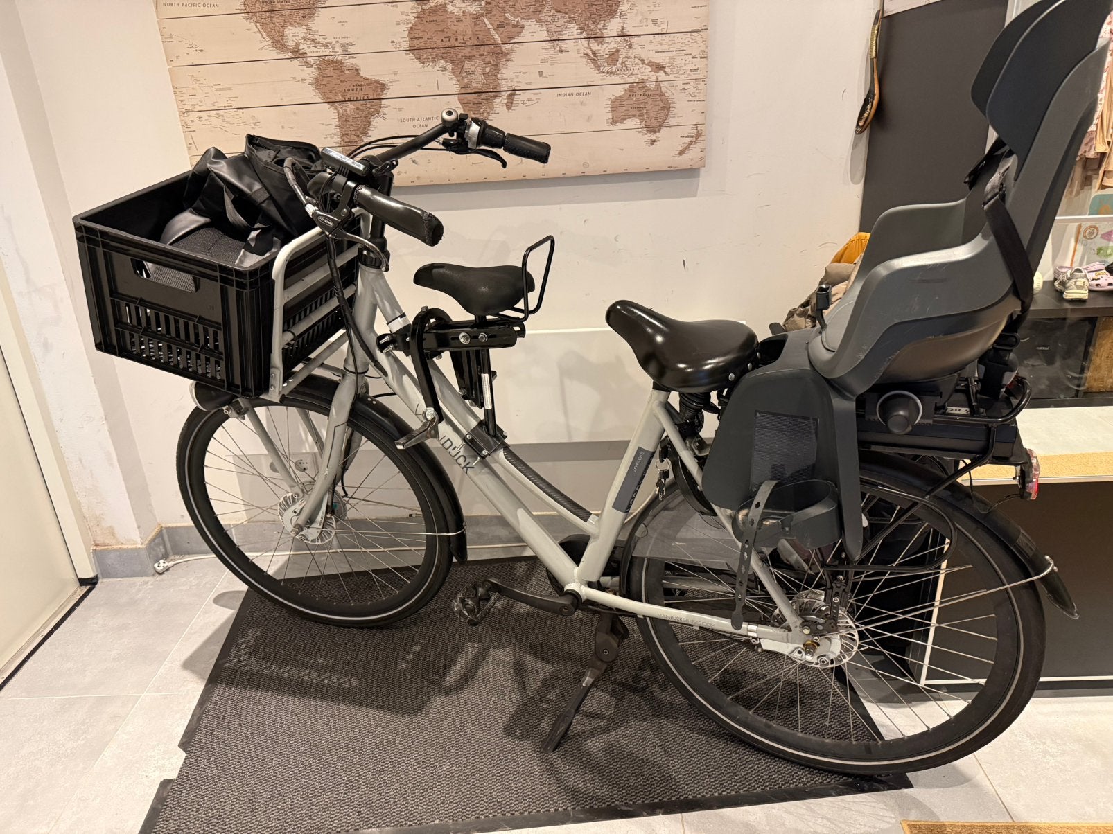 Van Dijk elektrische fiets incl accu en alle zitjes, Ophalen of Verzenden, Zo goed als nieuw, 50 km per accu of meer, Overige merken
