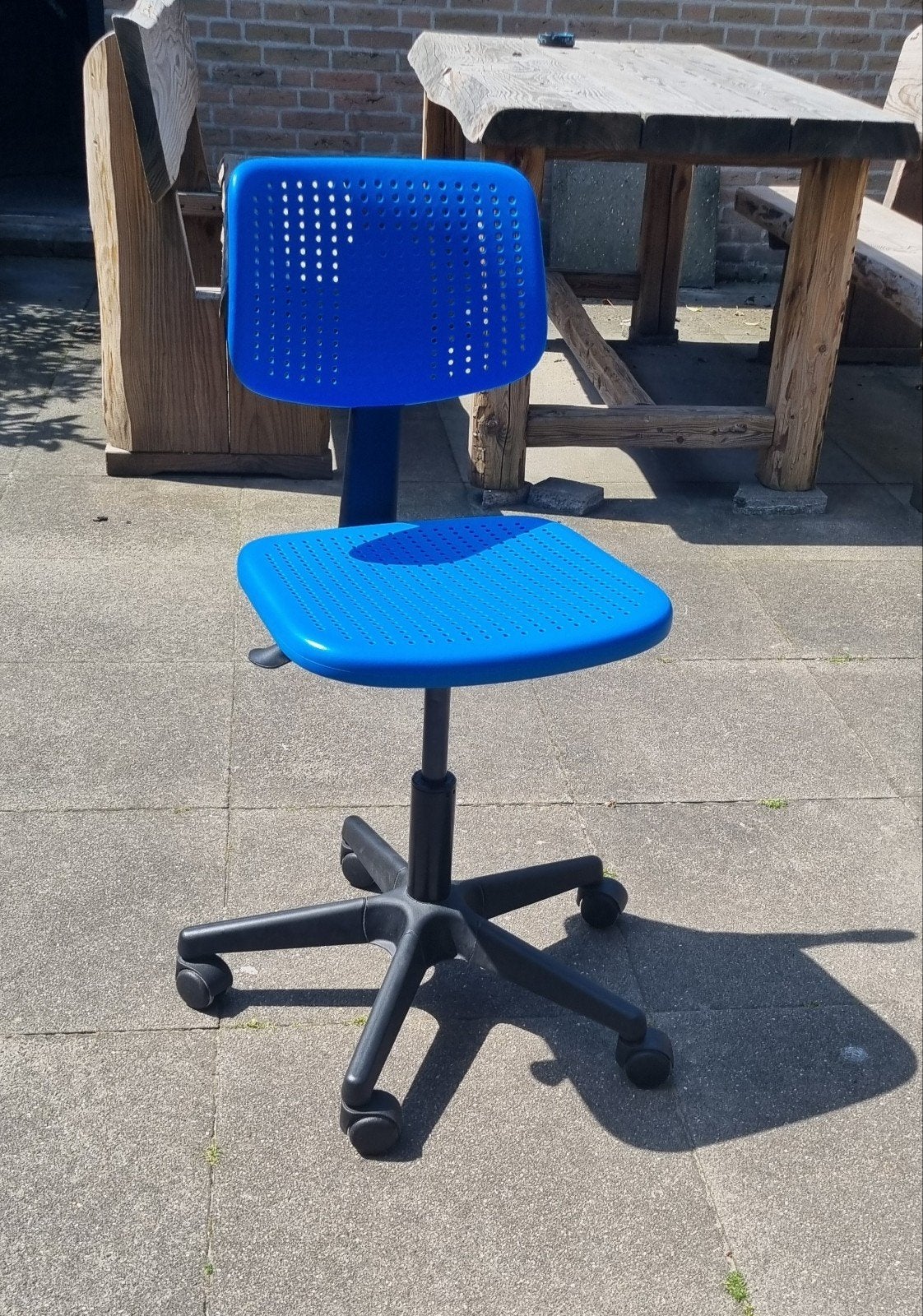 Blauwe ikea bureaustoel voor kinderen of studenten, Ophalen of Verzenden