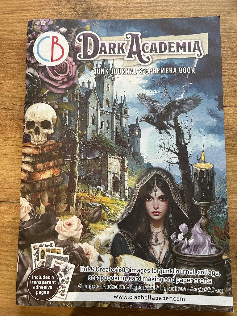 Dark Academia junk journal & ephemera Ciao Bella – nieuw, Hobby en Vrije tijd, Scrapbooking, Ophalen of Verzenden, Nieuw, Papier of Karton