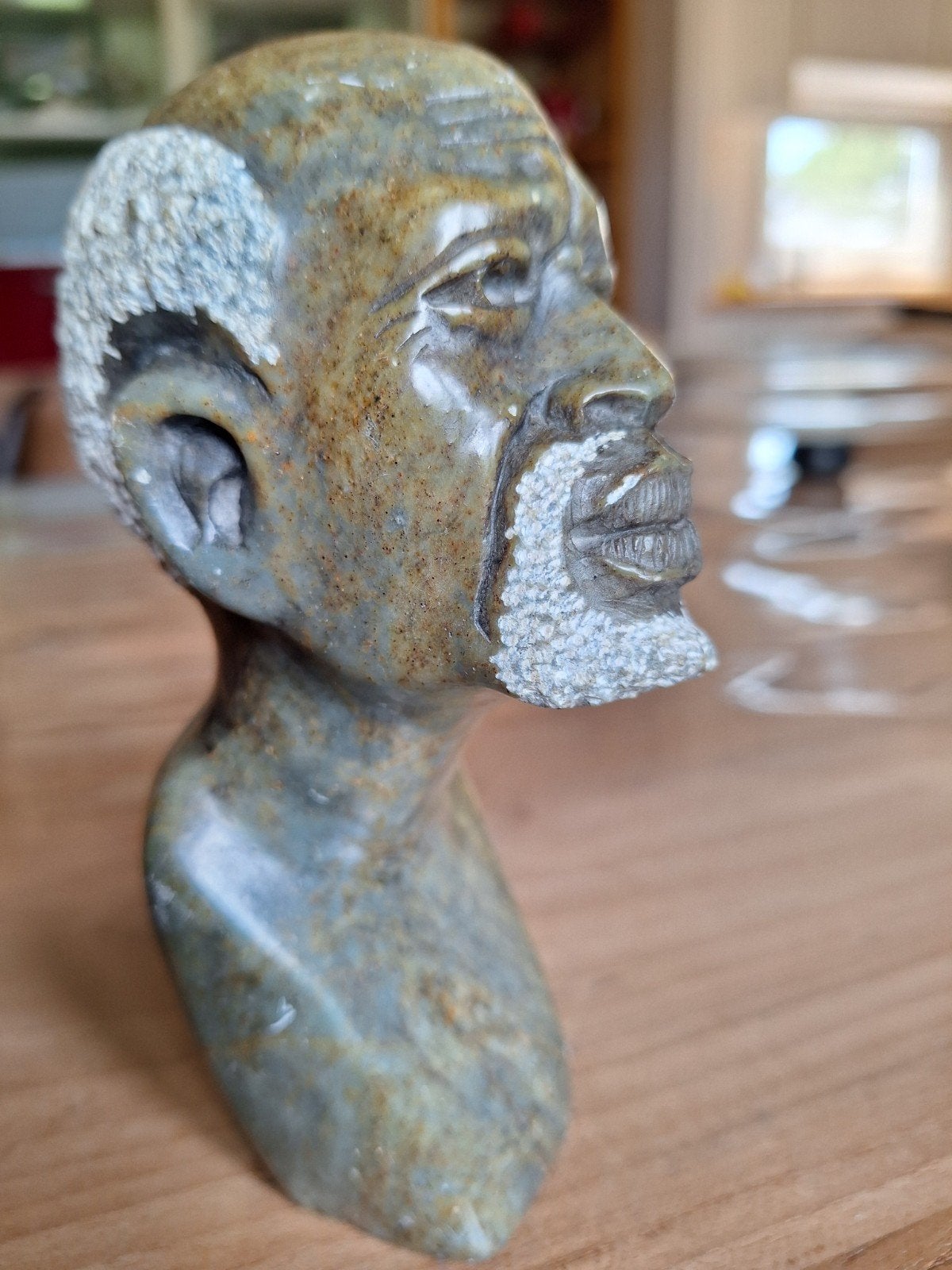 Afrikaanse hoofden set m/v     Shona figuren uit Zimbabwe, Antiek en Kunst, Ophalen of Verzenden