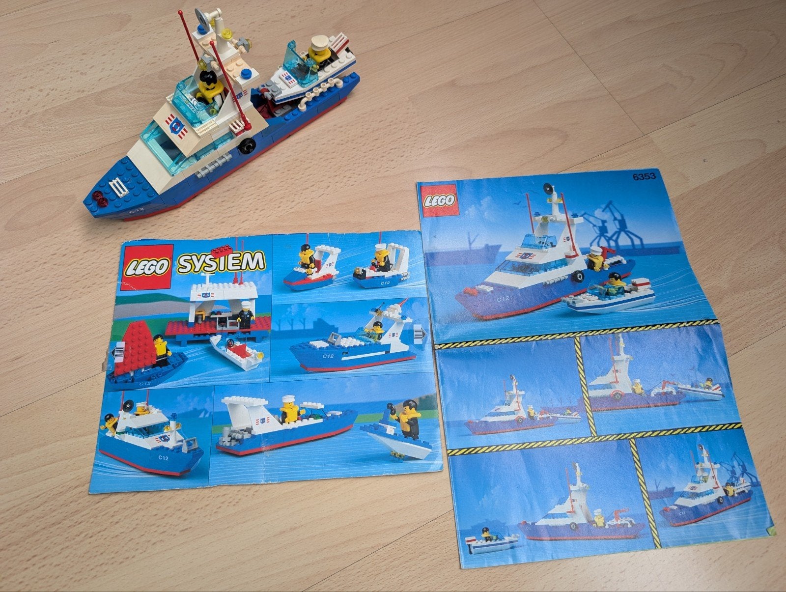 Lego System 6353 Politieboot met instructieboekjes, Ophalen of Verzenden, Gebruikt
