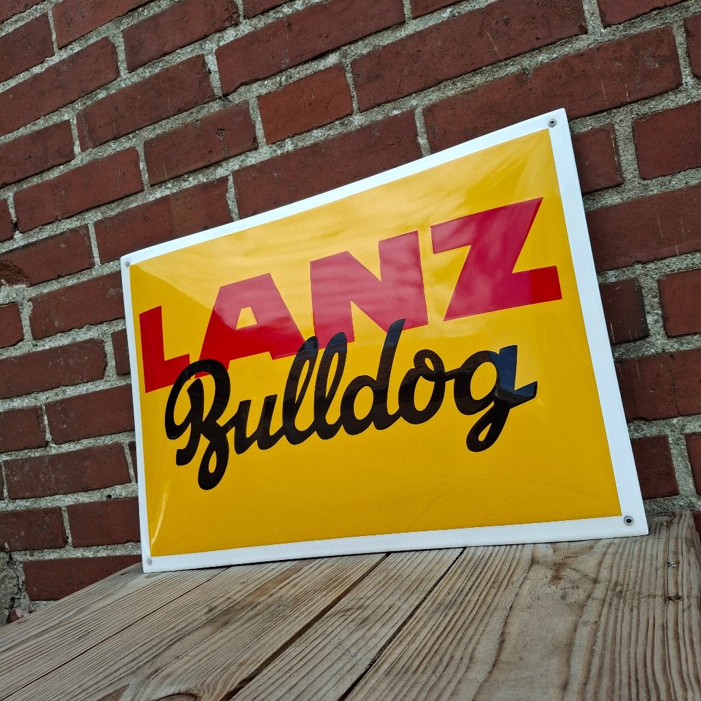 Lanz Bulldog - Authentiek, echt emaille bord, Reclamebord, Nieuw, Ophalen of Verzenden
