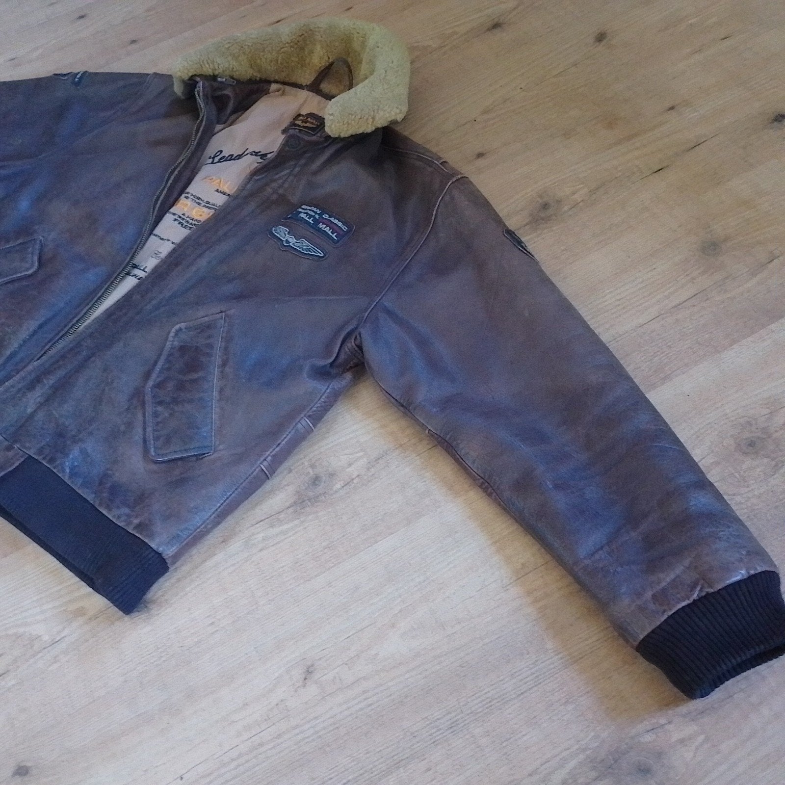 Zeer fraai leren Pall Mall piloten jack!, Bruin, Pall Mall PME Legend, Maat 56/58 (XL), Ophalen of Verzenden