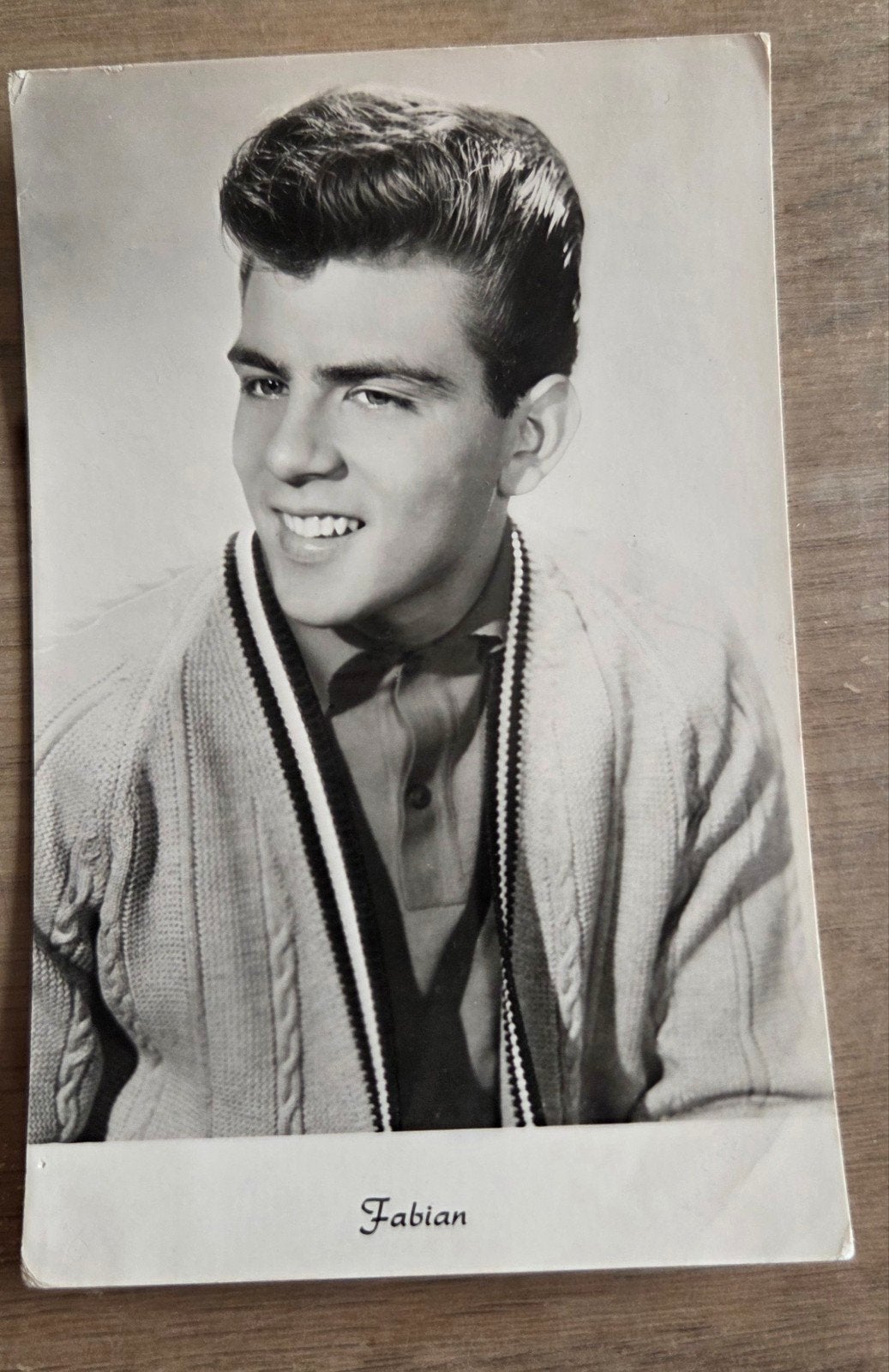 Vintage foto Fabian, uitgave Muziek Expres, Foto, Ophalen of Verzenden, Zo goed als nieuw, 1940 tot 1960