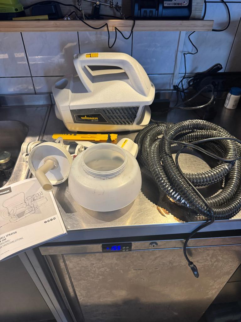 Wagner Wall Sprayer W 500 Verfspuitsysteem, Ophalen of Verzenden, Gebruikt, Verfspuit of Verfpomp
