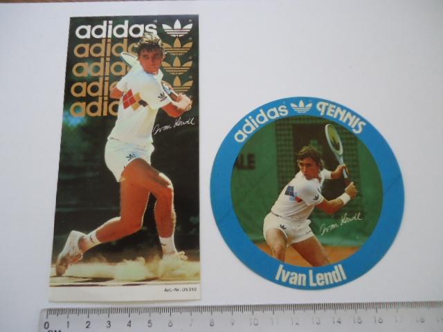 sticker oud Adidas tennis legend Ivan LENDL retro, Verzenden, Zo goed als nieuw, Bedrijf of Vereniging