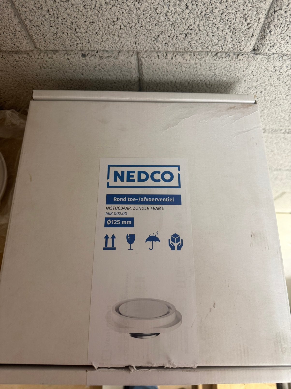 Nedco afzuig ventilatie ventiel rond inbouw, Ophalen of Verzenden, Nieuw, Ventilator en Afzuiger