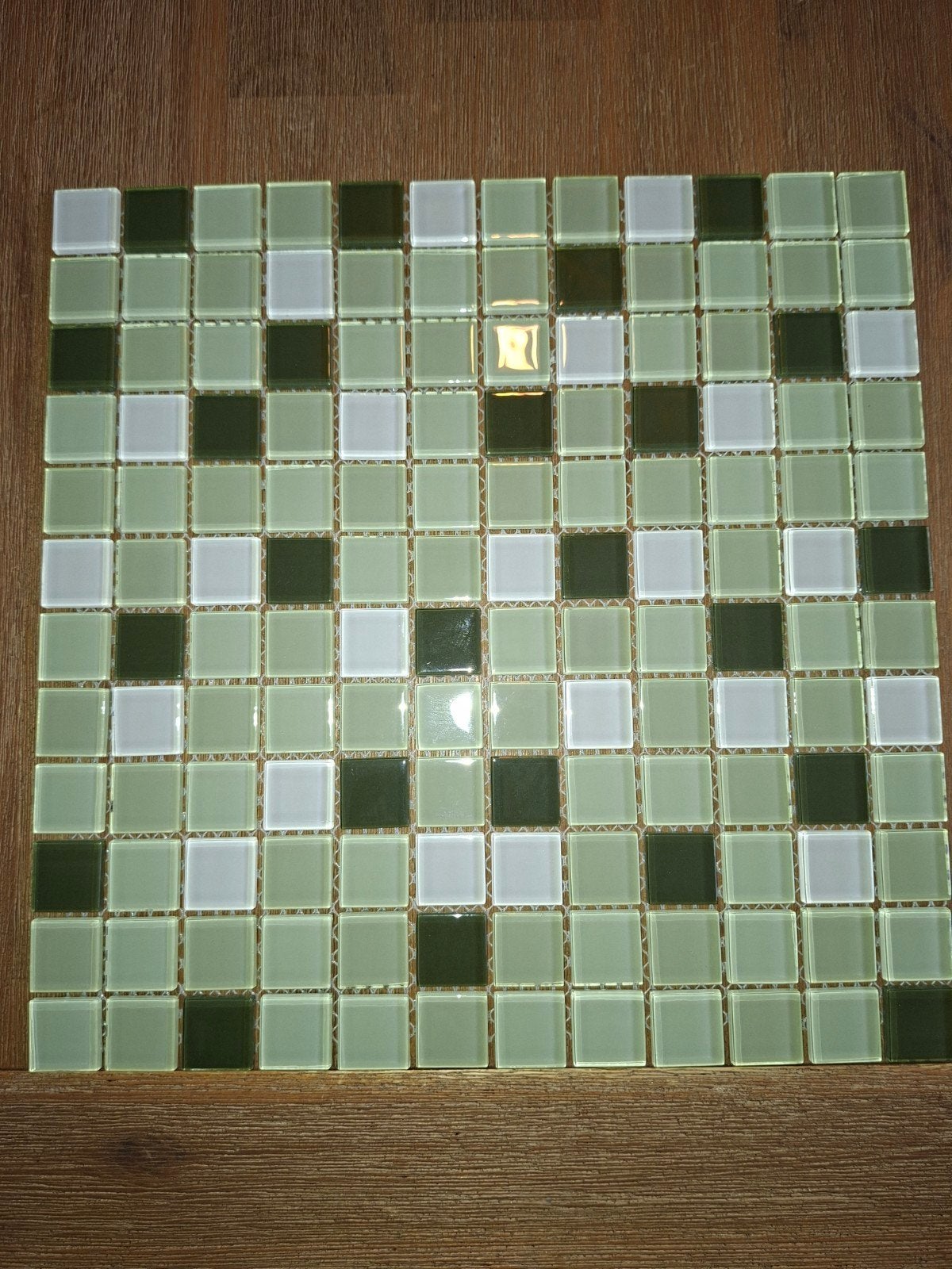 Mozaïektegels mat mintgroen/wit/donkergroen 30x30 cm, Ophalen, Overige materialen, Wandtegels, Nieuw
