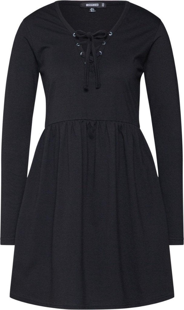 Zwarte jurk maat 34 van het merk Missguided, Kleding | Dames, Jurken, Zwart, Missguided, Ophalen of Verzenden, Zo goed als nieuw