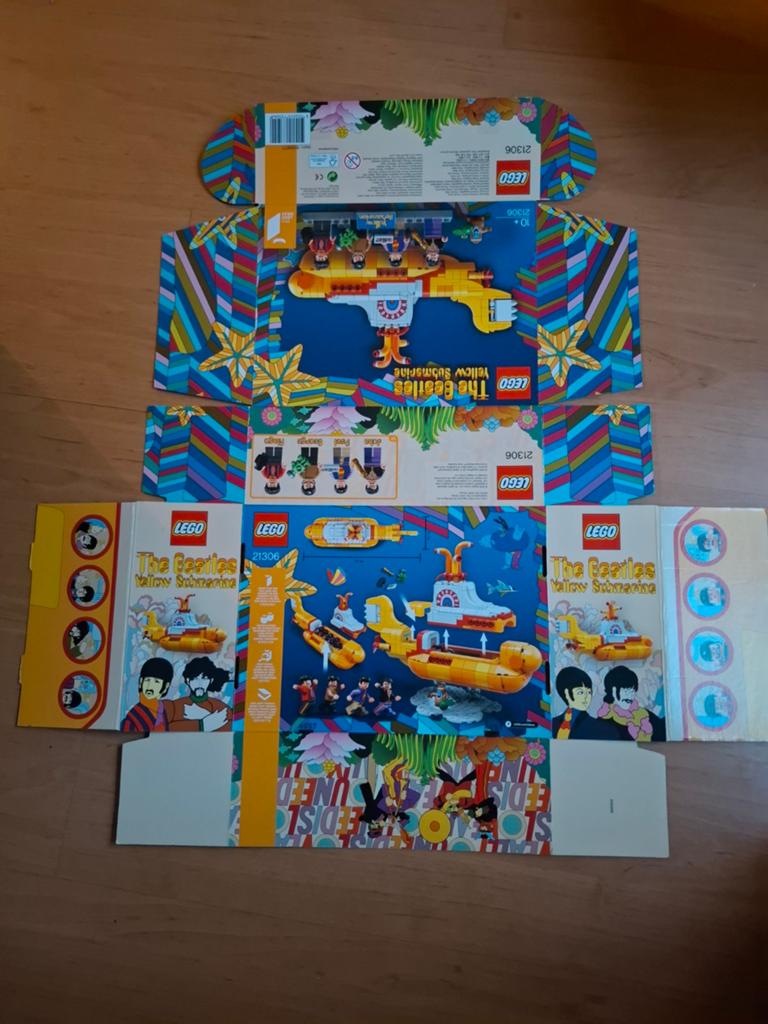 LEGO Ideas 21306 The Beatles Yellow Submarine Doos, Gebruikt, Lego, Accessoire, Ophalen of Verzenden