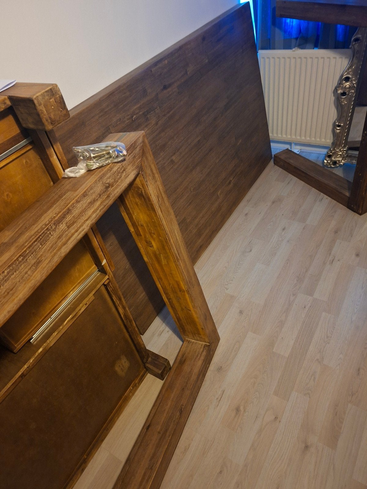 Eetkamertafel en 6 stoelen, Ophalen, Gebruikt, 100 tot 150 cm, 50 tot 75 cm