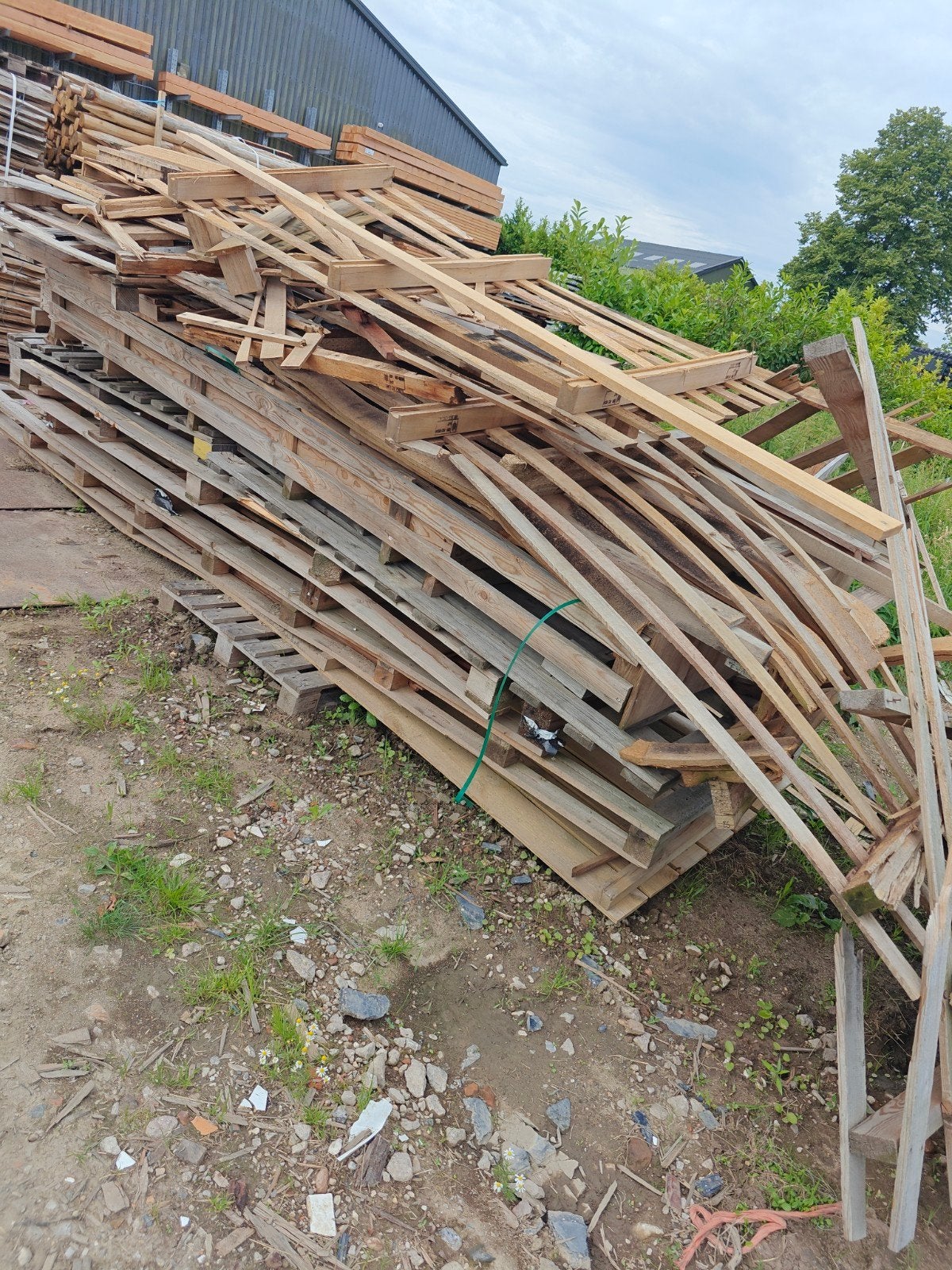 Pallets voor kachelhout of stookhout gratis afhalen, 6 m³ of meer, Ophalen, Overige houtsoorten