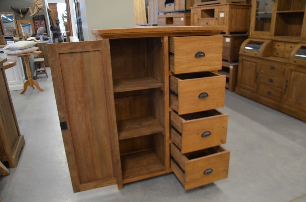 Teak spekkast 90 cm breed, Ophalen, Nieuw, Hout