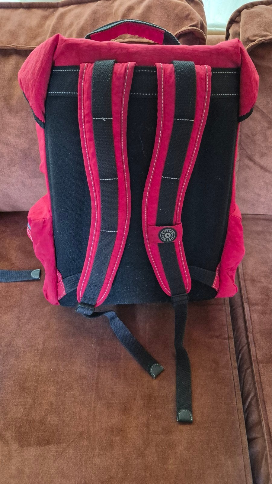 Kipling Rode Rugzak - Zo goed als nieuw, 45 tot 60 cm, Kipling, 25 tot 40 cm, Ophalen of Verzenden