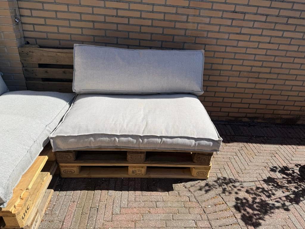 Palletkussenset Hidde Karwei - Taupe, Tuin en Terras, Ophalen, Zo goed als nieuw, Loungeset