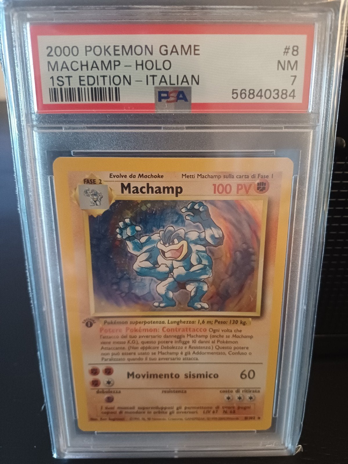 Pokemon Machamp 1st edition Italian, Ophalen of Verzenden, Nieuw, Losse kaart