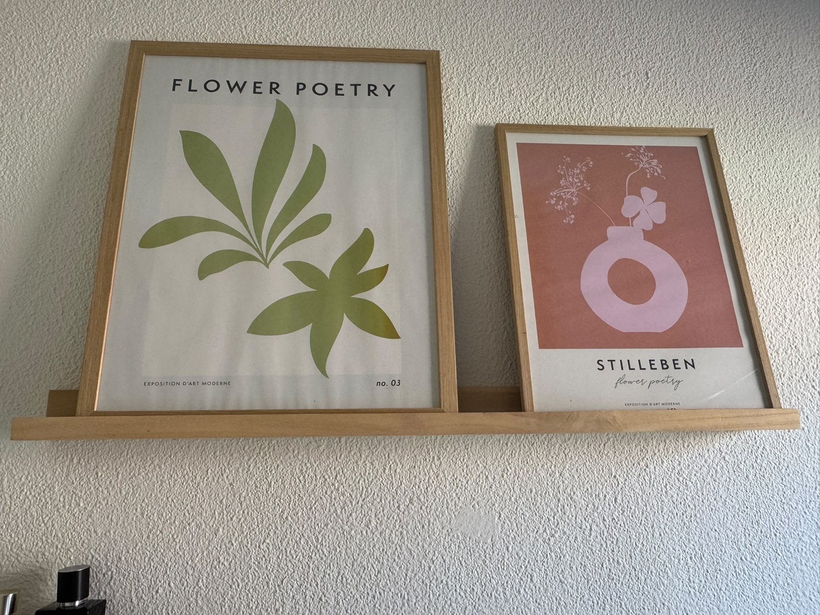 Set van 2 ingelijste posters: 'Flower Poetry' & 'Stilleben', Schilderij, Hout, Meerkleurig, Ophalen of Verzenden