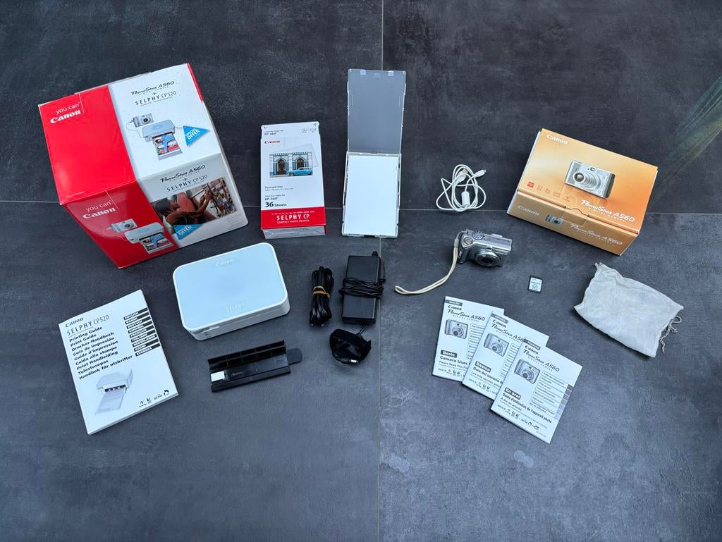 Canon Selphy CP520 printer & Powershot A560 camera, Canon, Compact, Ophalen of Verzenden, 4 t/m 7 keer