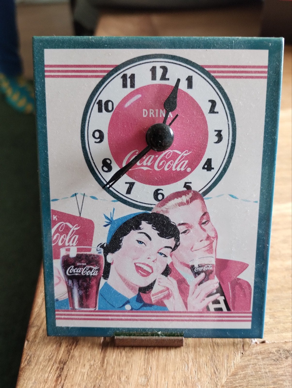 Vintage Coca-Cola Tafelklokje - Retro Design, Ophalen of Verzenden, Gebruikt