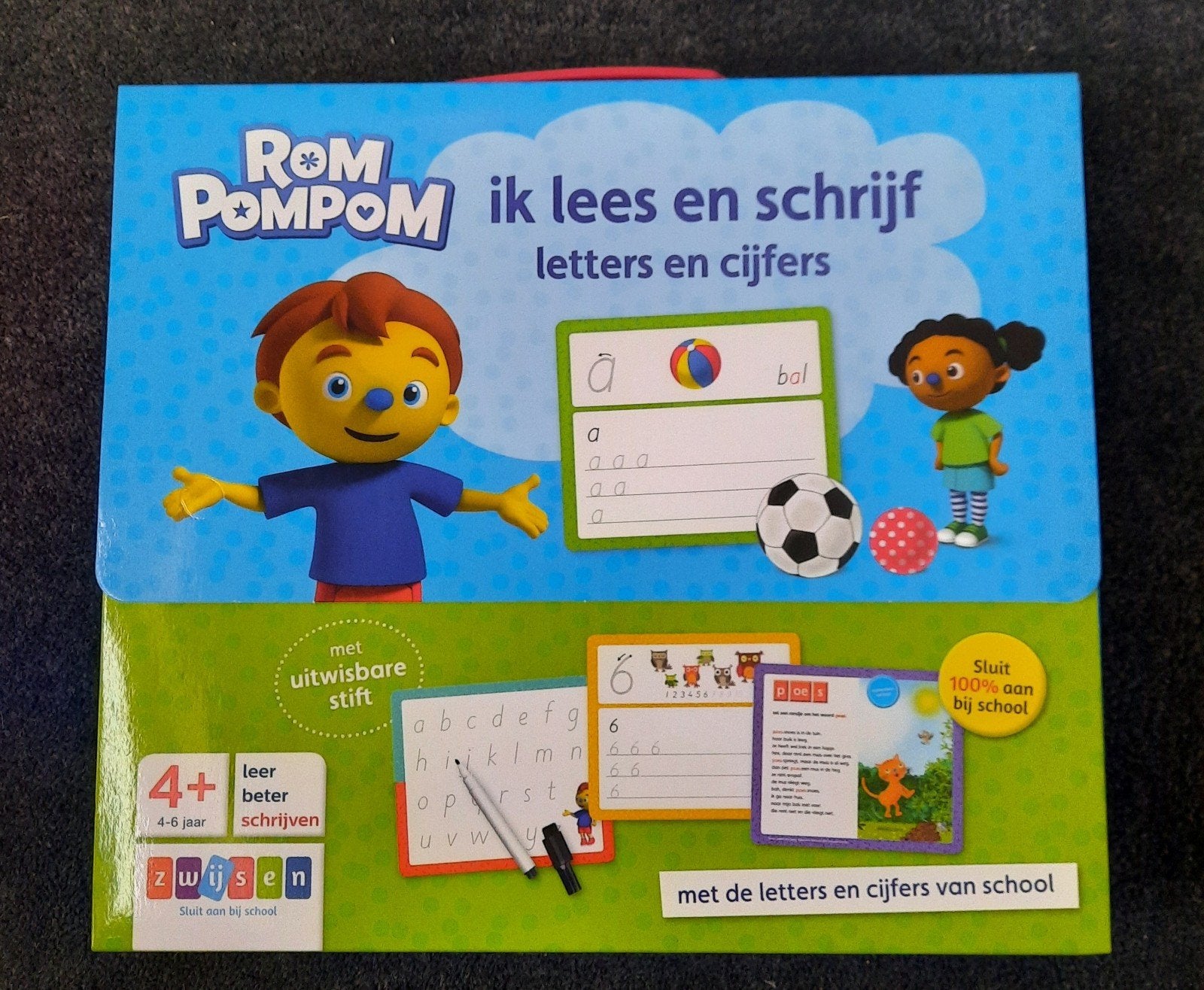 Rom Pom Pom Ik lees en schrijf letters en cijfers, Kinderen en Baby's, Speelgoed | Educatief en Creatief, Ophalen, Zo goed als nieuw