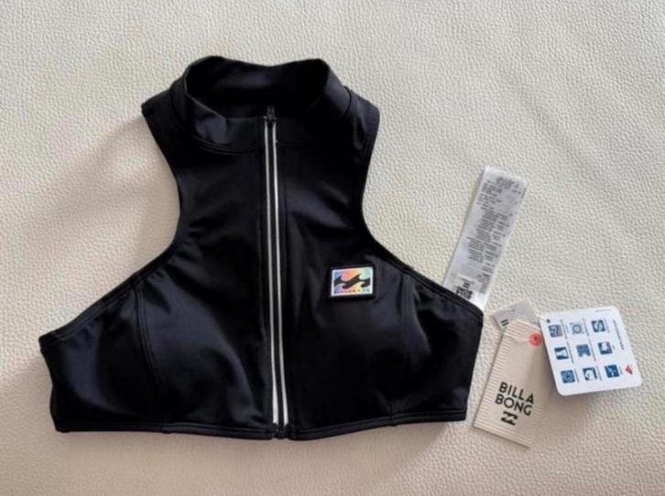 Billabong Rashguard Top Zwart nieuw met labels size XS/S., Kleding | Dames, Ophalen of Verzenden, Nieuw, Zwart, Overige typen
