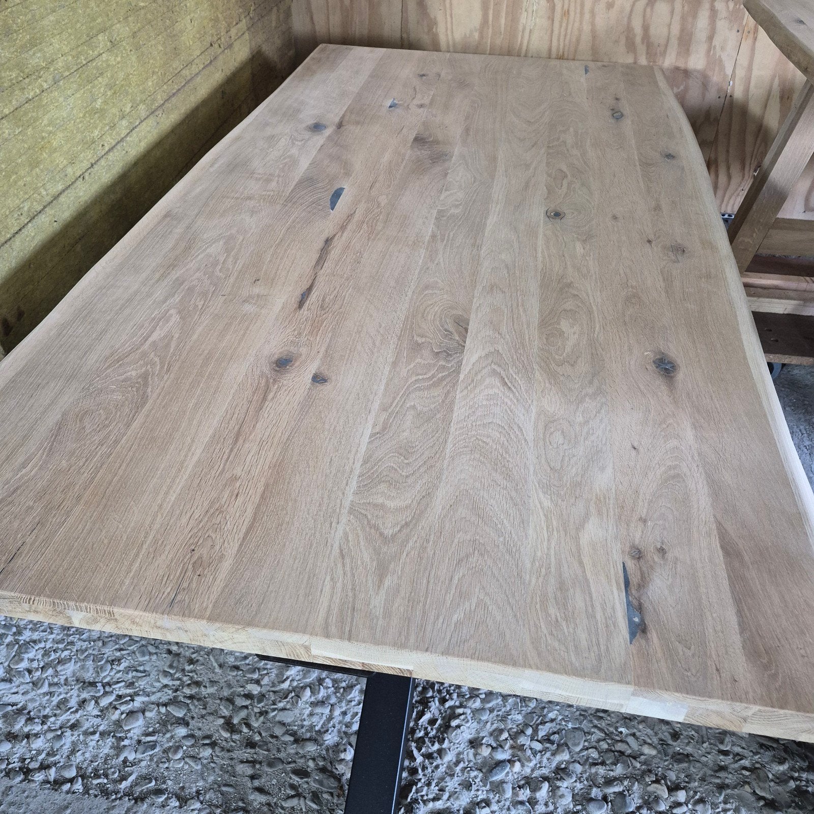 Mooie rustieke eikenhouten tafelbladen, Tuin en Terras, Ophalen, Nieuw, Rechthoekig, Hout