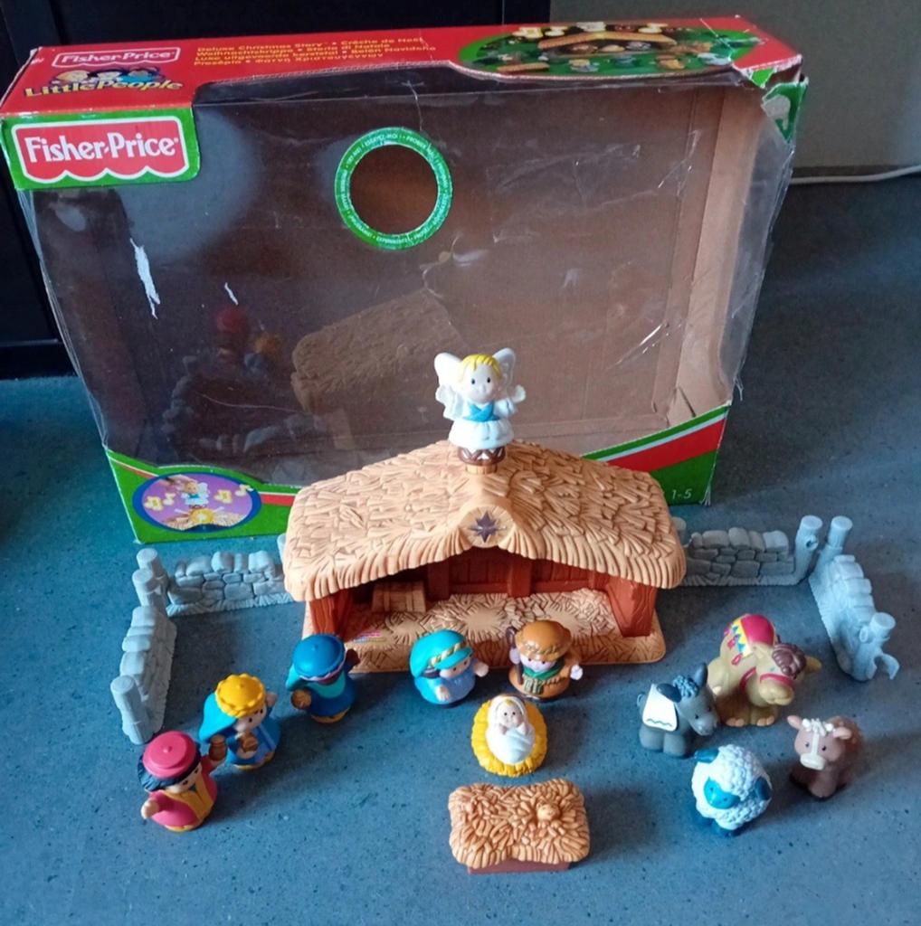 Fisher Price Little People kerststal met geluid en doos, Kinderen en Baby's, Speelgoed | Fisher-Price, ., Ophalen of Verzenden