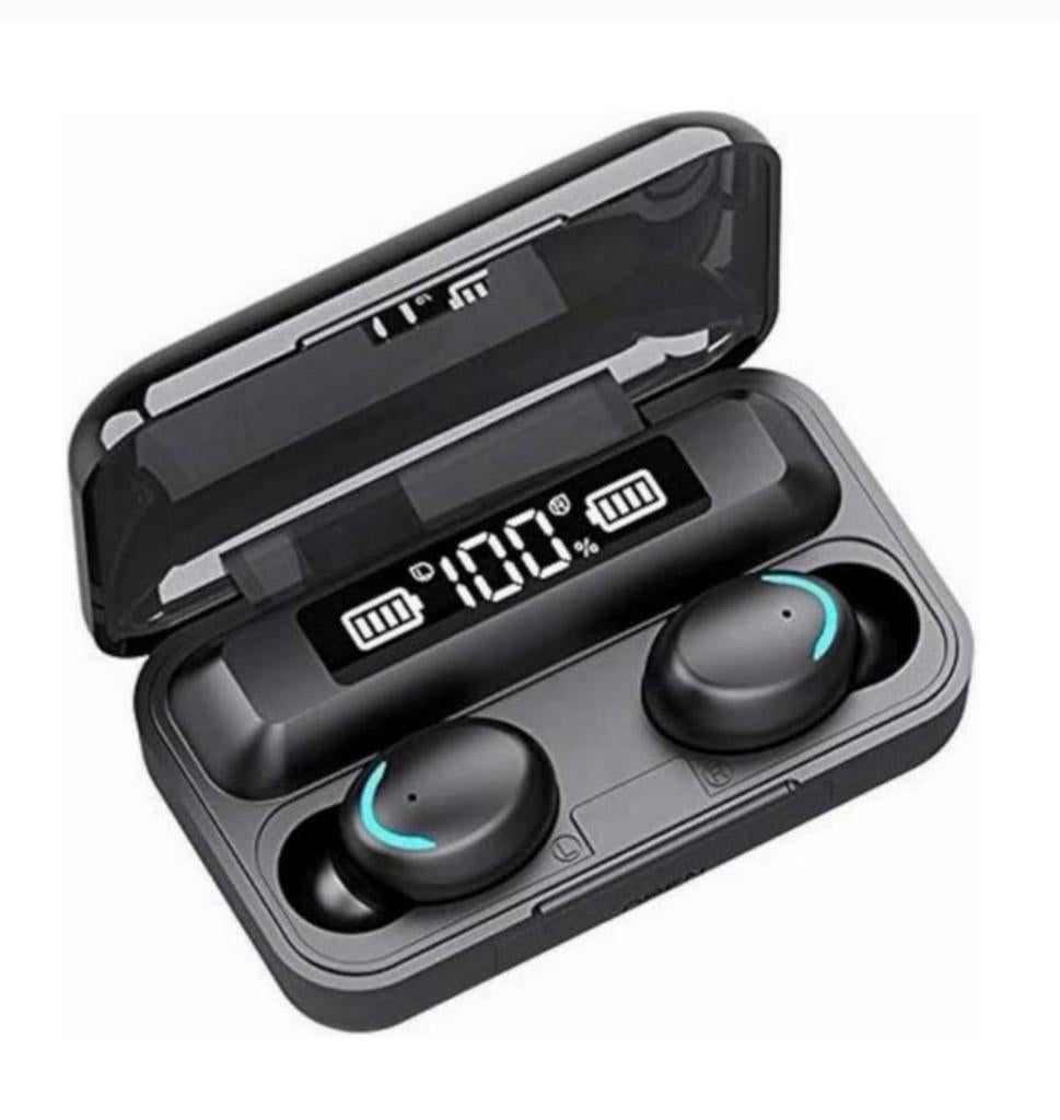 Oordopjes Draadloze Bluetooth V5.0 F9 TWS cover + powerbank, Zwart, In gehoorgang (in-ear), Overige merken, Nieuw