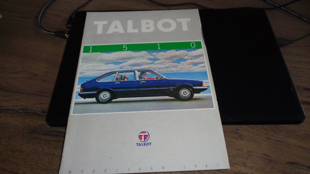 Folder  TALBOT  1510  ,  1981, Verzenden, Gelezen, Overige merken