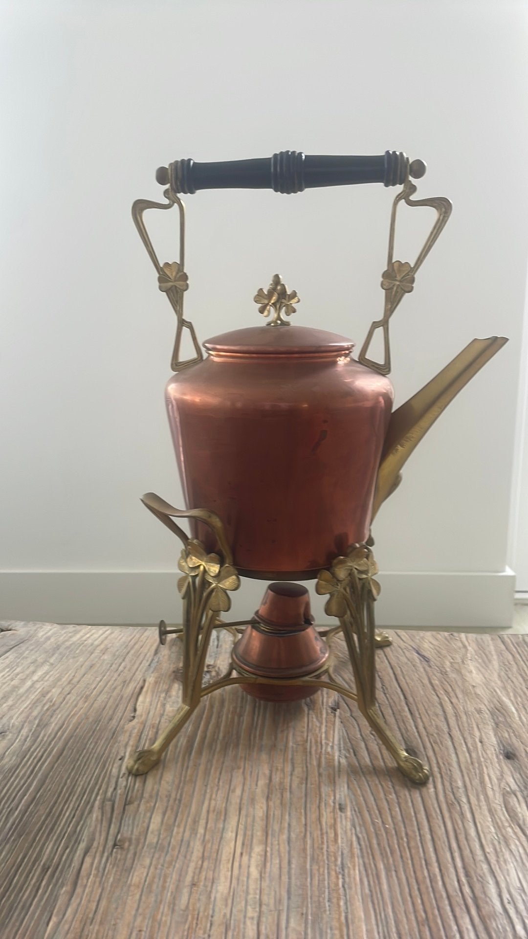 Antieke koperen theeketel., Ophalen of Verzenden