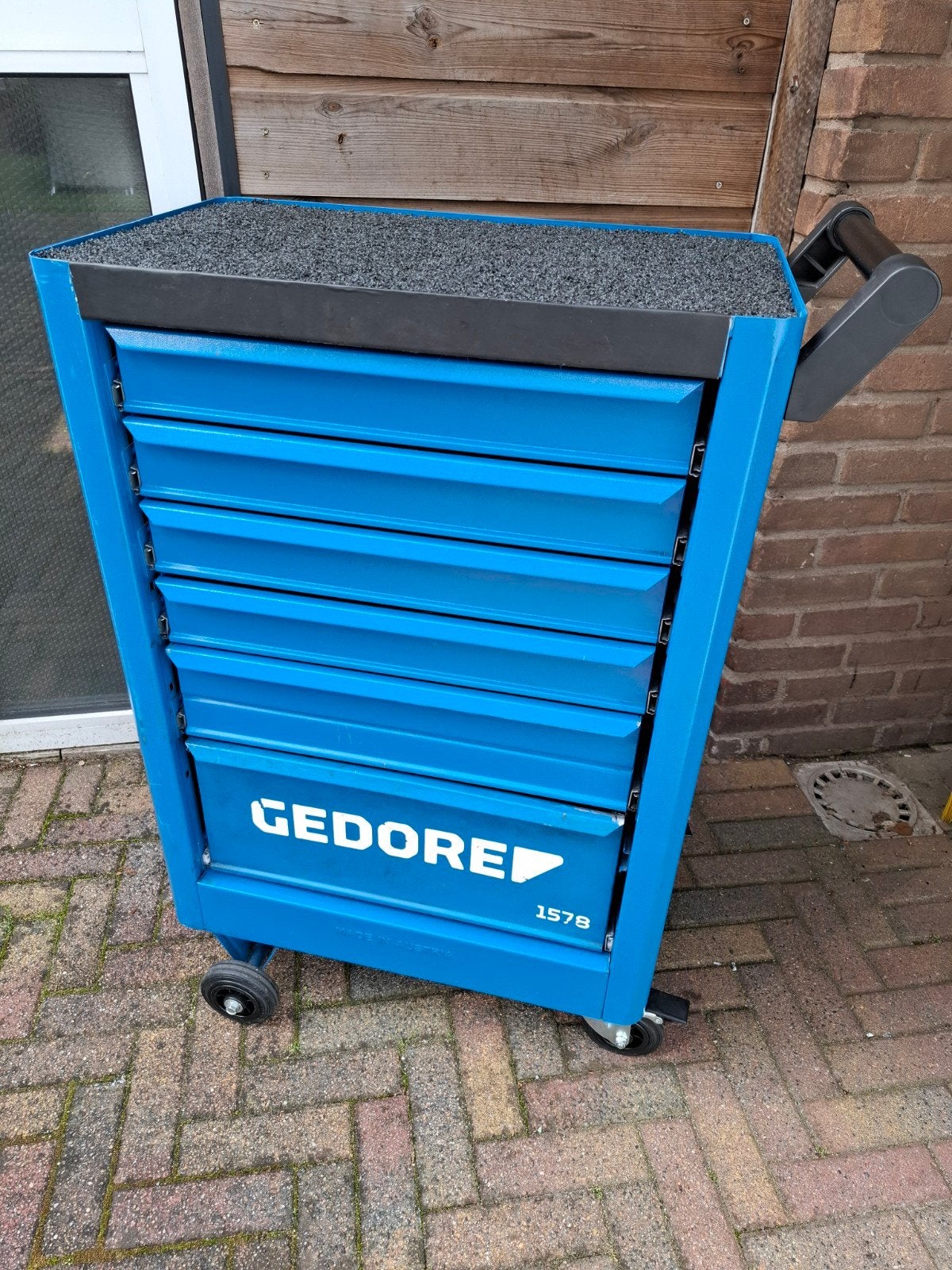 Gedore 1578 gereedschapswagen., Doe-het-zelf en Verbouw, Gereedschapskisten, Ophalen, Gevuld, Gebruikt