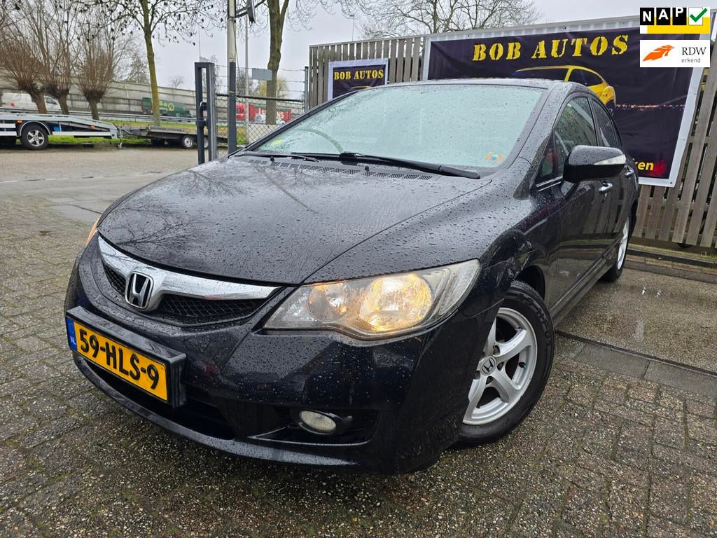 Honda Civic 1.3 Hybrid/automaat/2e eigenaar/nap/cruise/stoel, Gebruikt, Metallic lak, Zwart, Origineel Nederlands