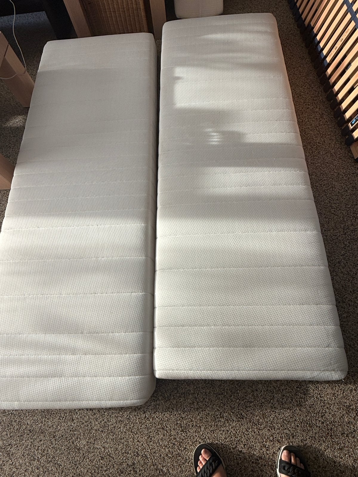 Nog 1 beschikbaar, Zgan matras met lattenbodem 70x200x16, Ophalen, Zo goed als nieuw, Matras, 200 cm