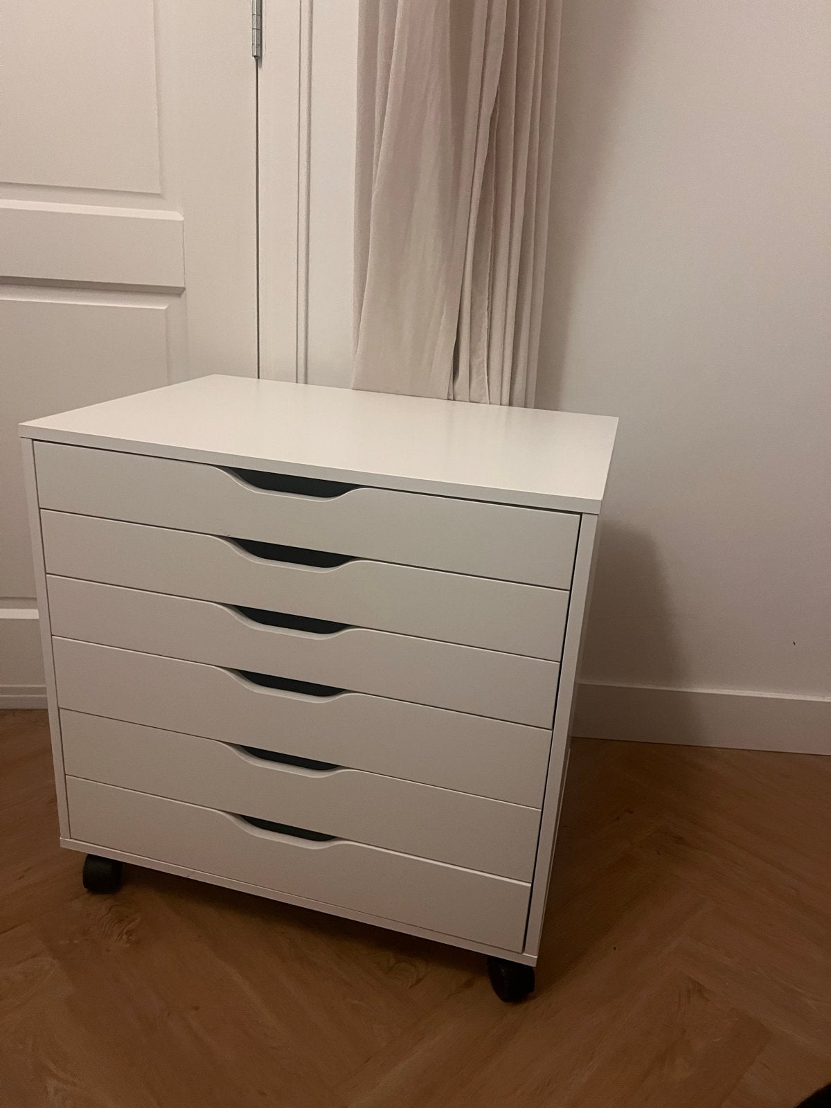 IKEA ALEX ladekast wit met 6 lades en wielen ZGAN, Huis en Inrichting, Ophalen, Minder dan 50 cm, 5 laden of meer, Zo goed als nieuw