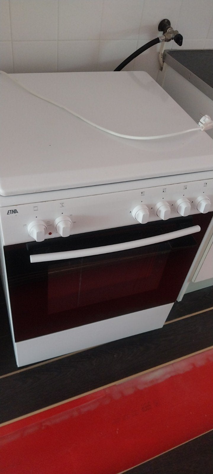 Etna Vrijstaand Gasfornuis met Oven - Wit, Ophalen, Gebruikt, 4 kookzones, Gas