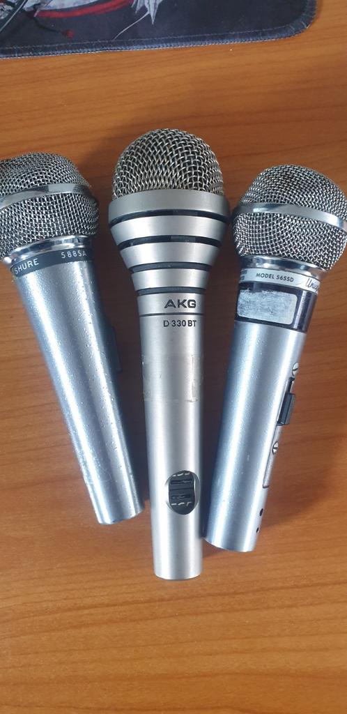 Defecte vintage Microfoons: S58SA, AKG D330BT,  565SD, Ophalen of Verzenden, Zangmicrofoon