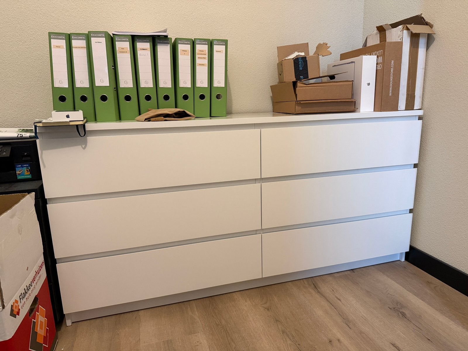IKEA Malm ladekast (dubbel), Ophalen, 50 tot 100 cm, Zo goed als nieuw, 3 of 4 laden