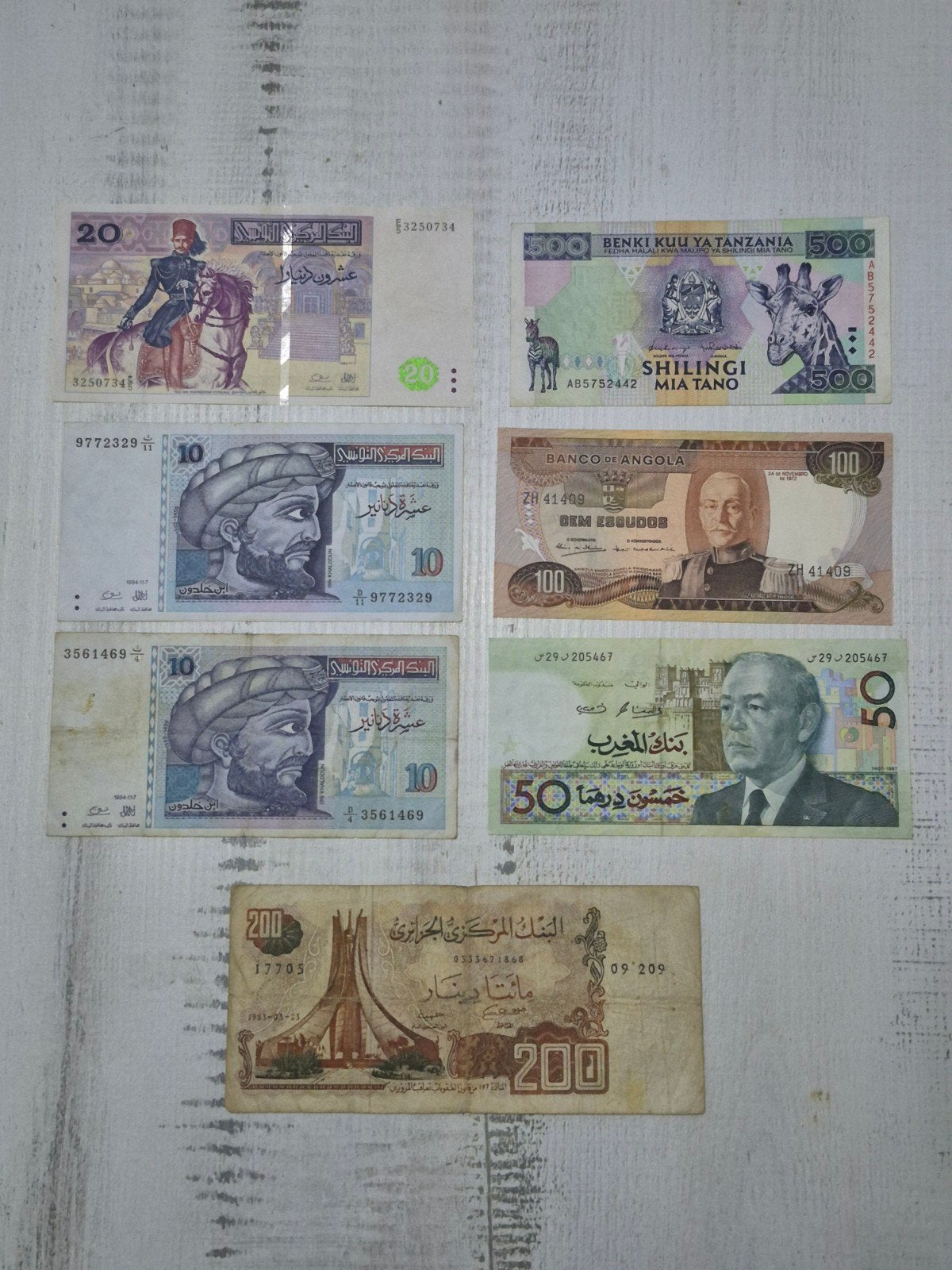 Collectie bankbiljetten uit Noord-Afrika en Oost-Afrika, Ophalen of Verzenden, Overige landen, Setje