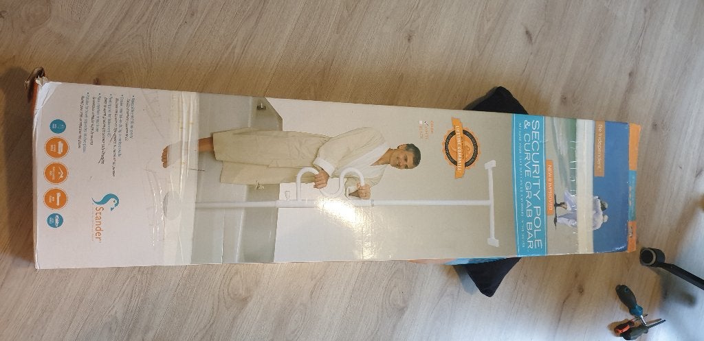 Stander security pole & curve grab bar / stabiliteit paal, Ophalen, In hoogte verstelbaar, Gebruikt